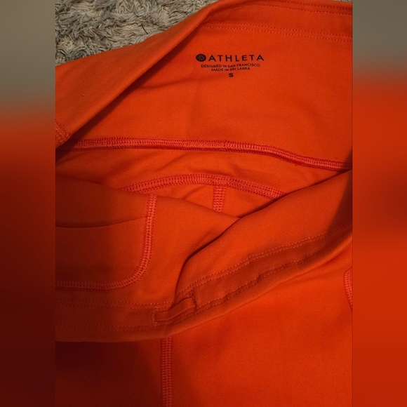 Athleta Contender Orange/Red Leggings - Picture 2 of 6
